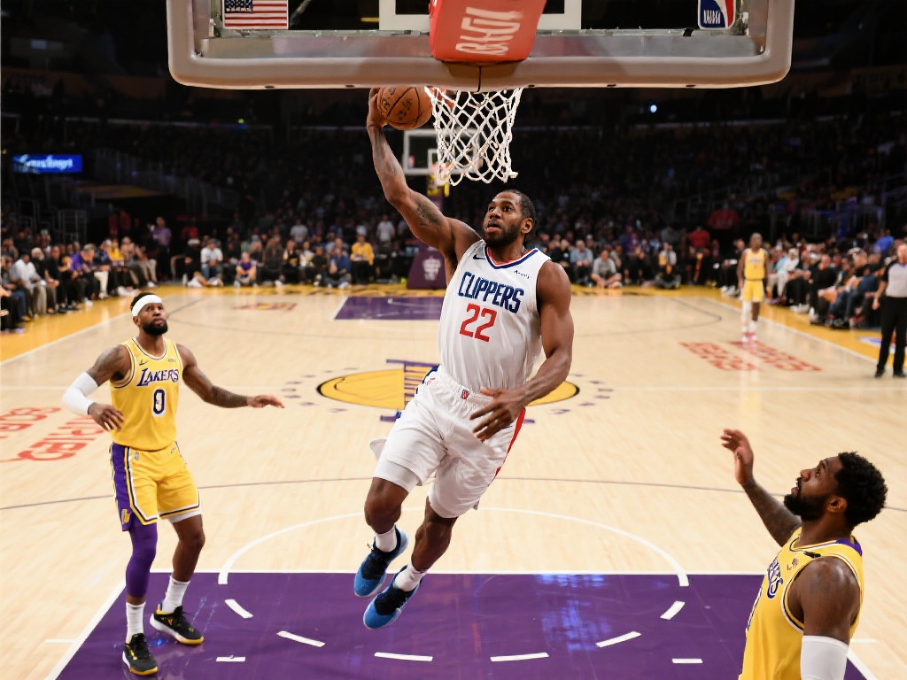 伦纳德断球快攻单手劈扣砍22分,快船重夺14分优势 前言引人聚焦
在NBA赛场上,每一场比